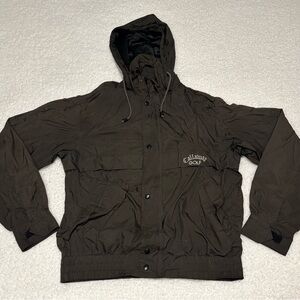 Callaway Golf Men Dark Olive Green Hooded Windbreaker Jacket